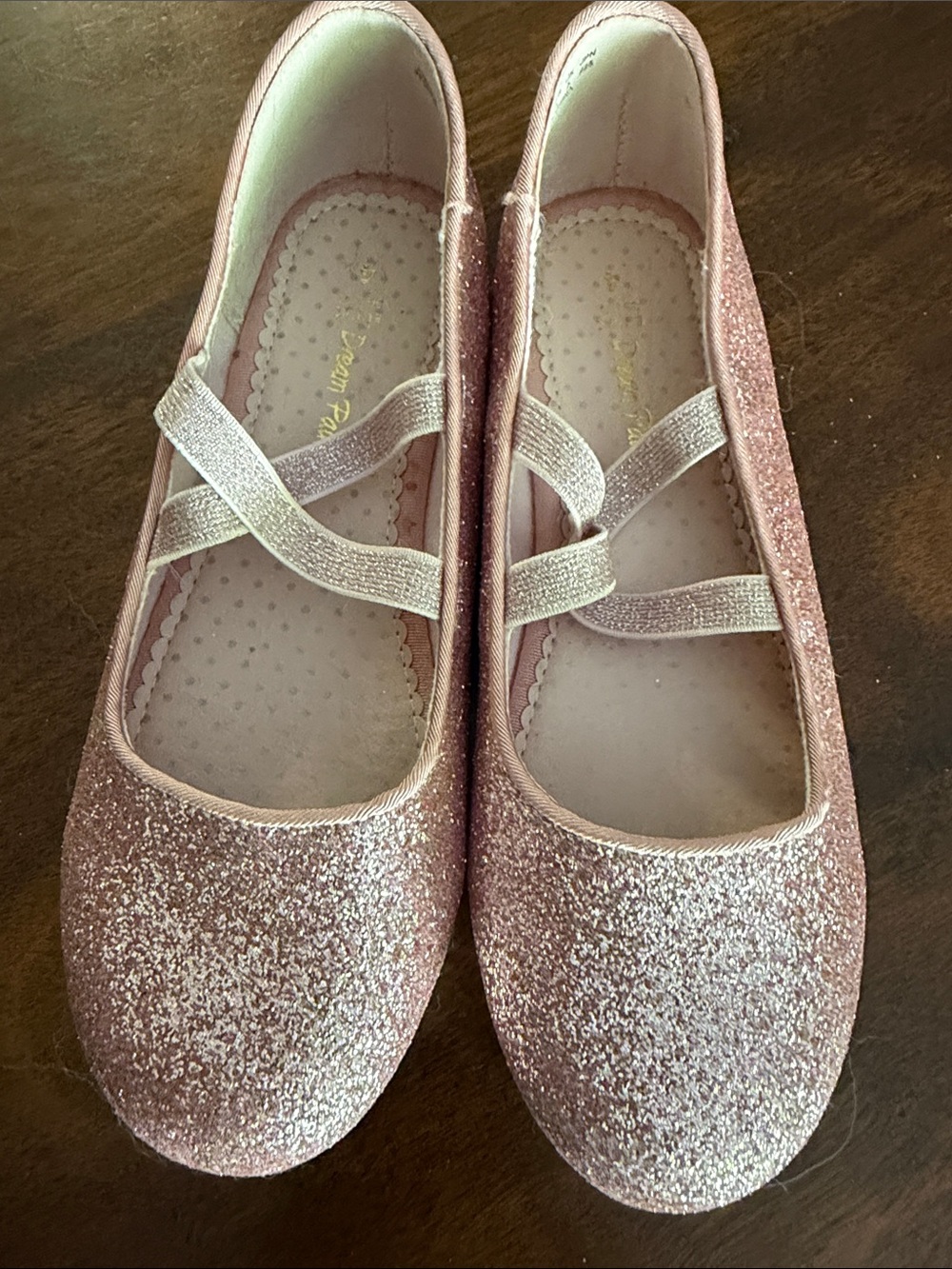 Dream Pairs Girls' Glitter Mary Jane Flats - Rose Pink